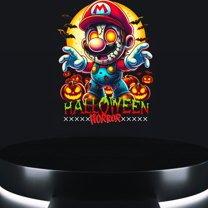 zombie arcade tee spooky halloween character artwork on black t-shirt