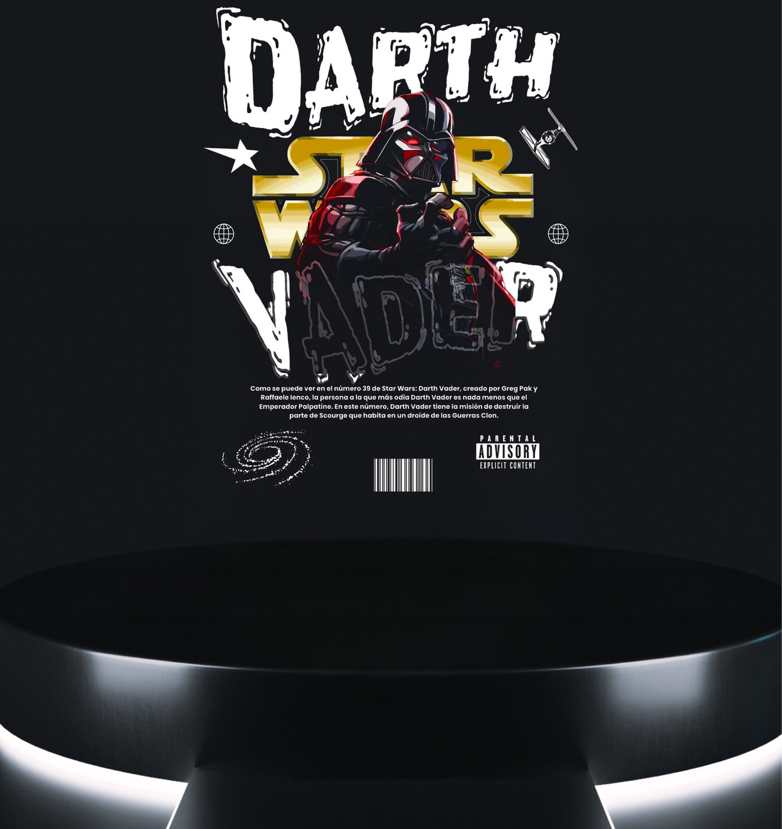 space enforcer tee retro sci-fi villain artwork on black t-shirt