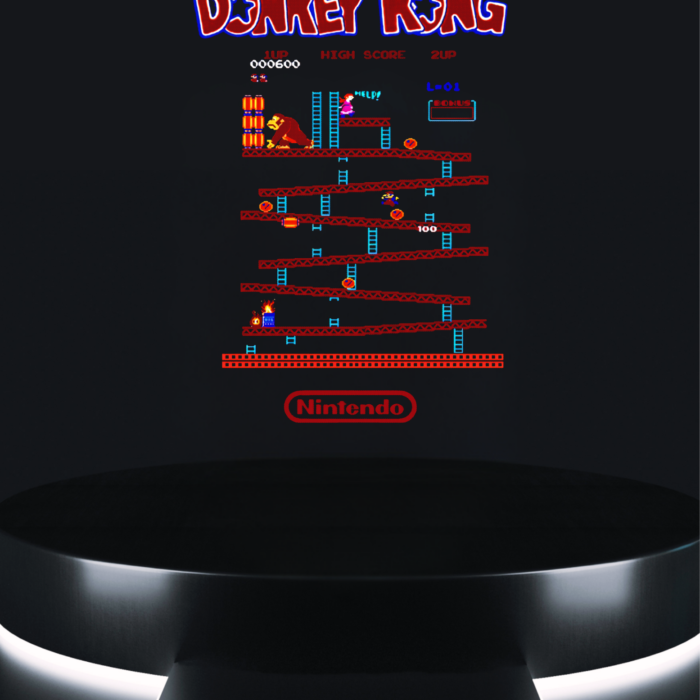 retro platform tee classic arcade game artwork on black t-shirt