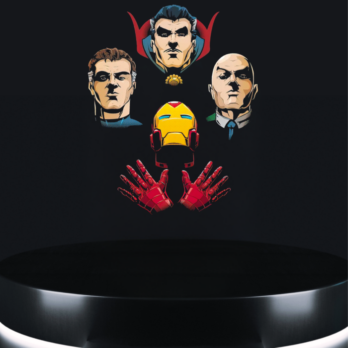 superhero icon tee minimal hero faces graphic design