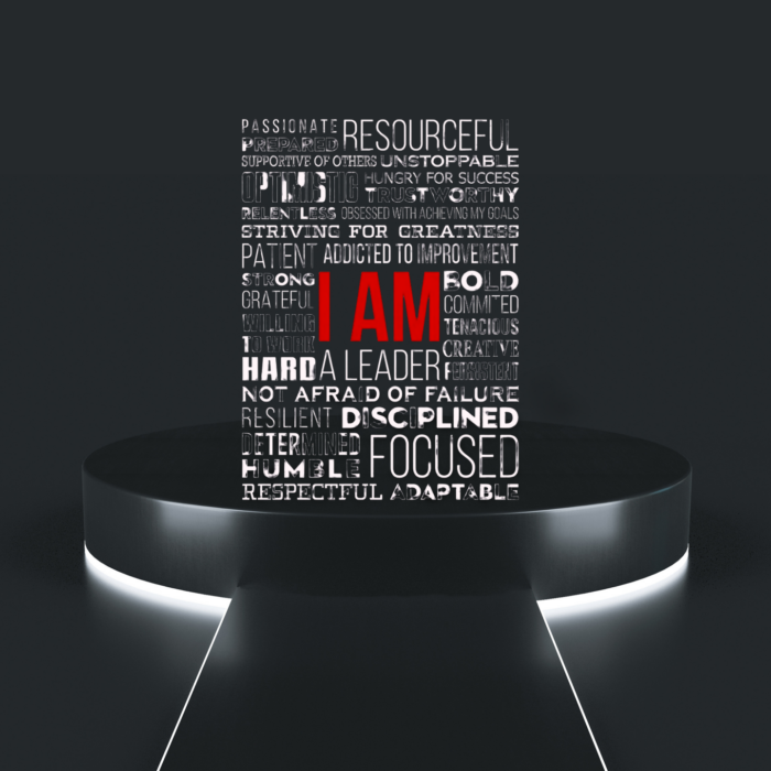 mindset quote tee bold motivational typography artwork on black t-shirt