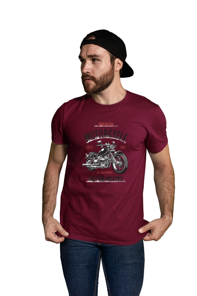Retro Motorcycle T-Shirt – Custom Motors Biker Design – Premium Graphic Tee by InkyVibe