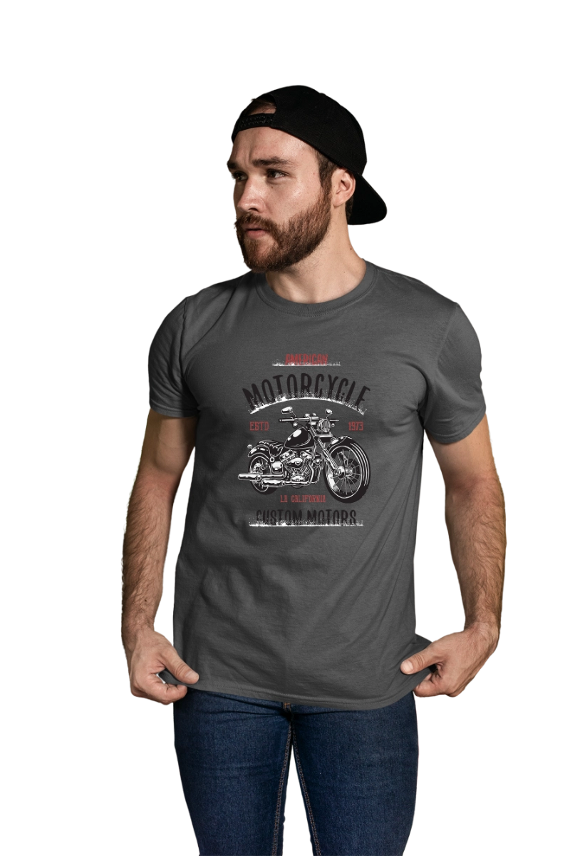Retro Motorcycle T-Shirt – Custom Motors Biker Design – Premium Graphic Tee by InkyVibe