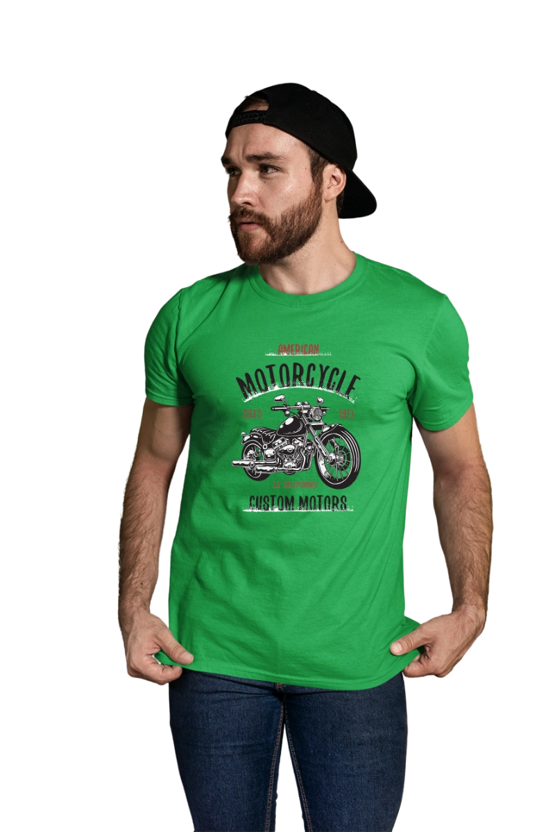 Retro Motorcycle T-Shirt – Custom Motors Biker Design – Premium Graphic Tee by InkyVibe