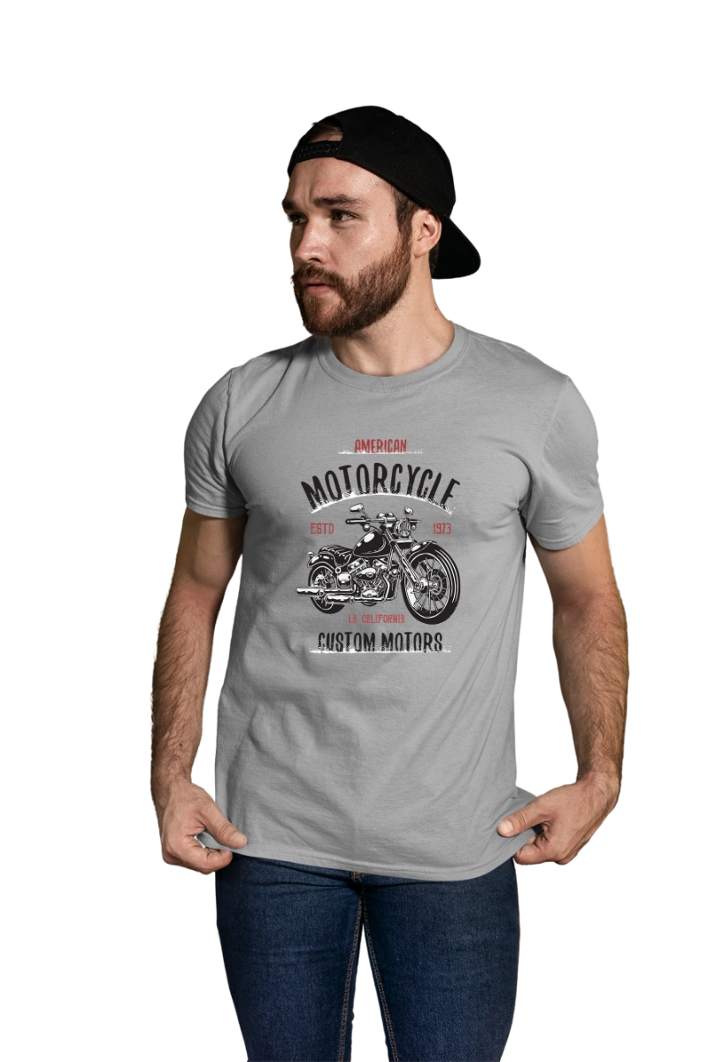 Retro Motorcycle T-Shirt – Custom Motors Biker Design – Premium Graphic Tee by InkyVibe