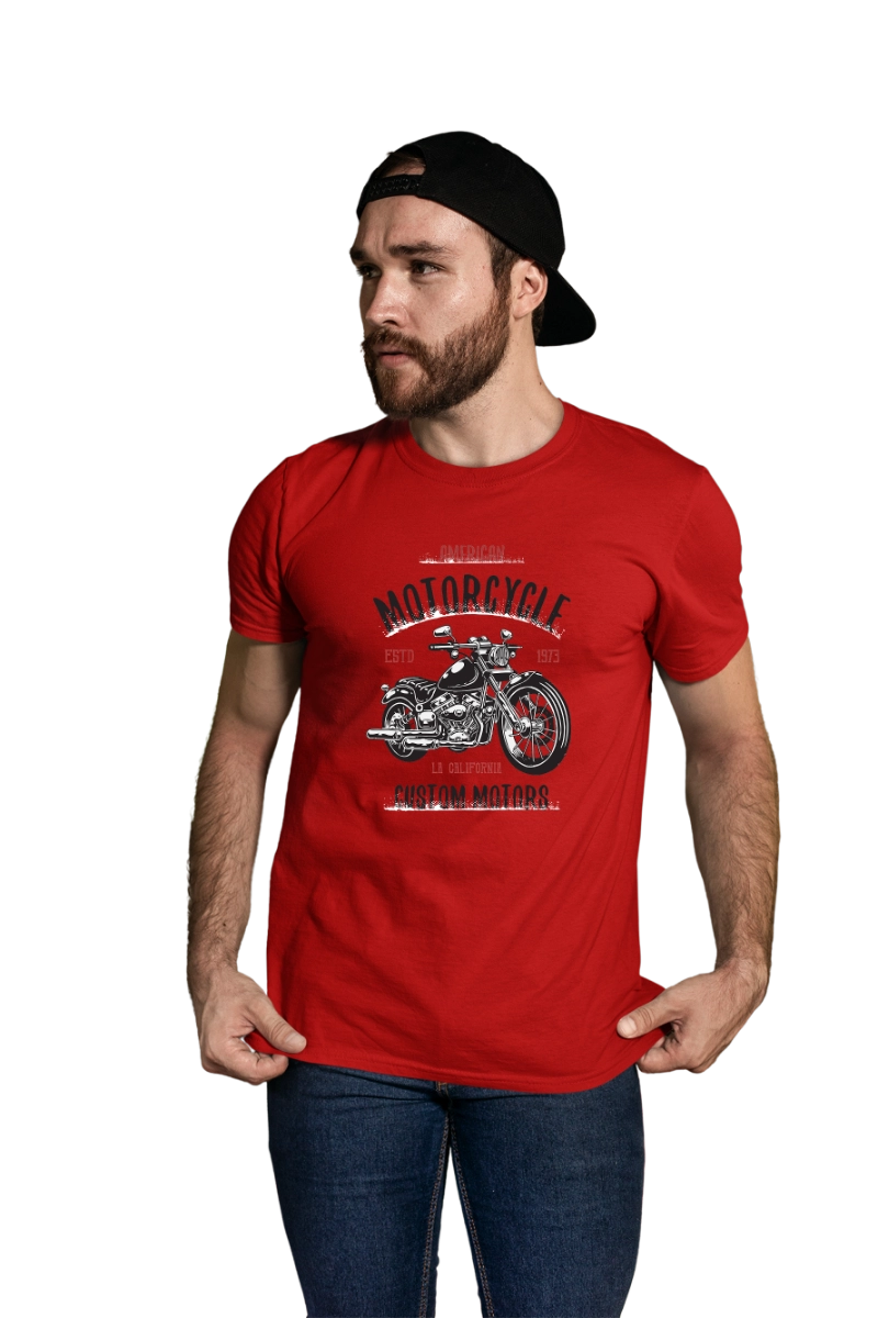 Retro Motorcycle T-Shirt – Custom Motors Biker Design – Premium Graphic Tee by InkyVibe