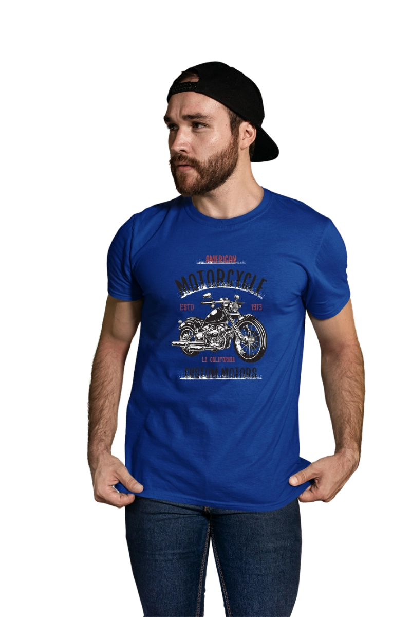Retro Motorcycle T-Shirt – Custom Motors Biker Design – Premium Graphic Tee by InkyVibe