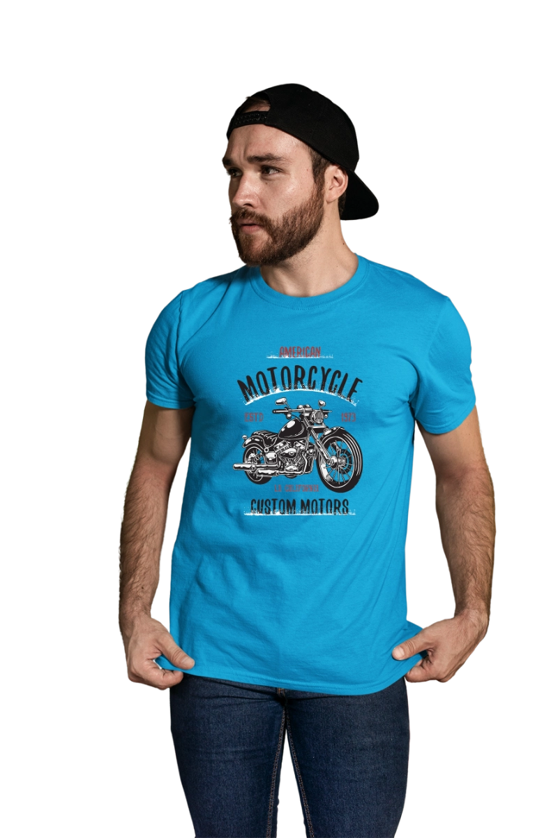 Retro Motorcycle T-Shirt – Custom Motors Biker Design – Premium Graphic Tee by InkyVibe