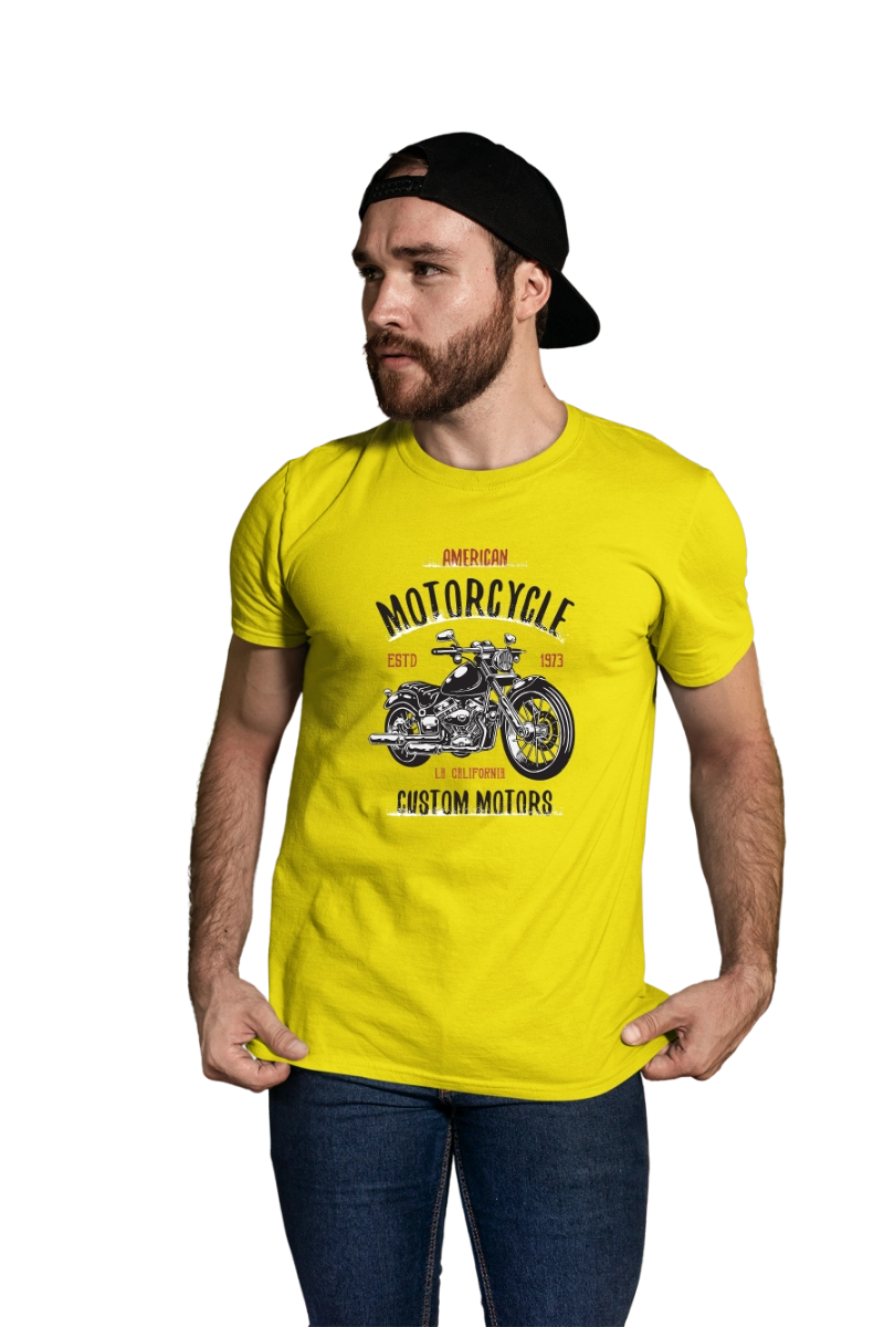 Retro Motorcycle T-Shirt – Custom Motors Biker Design – Premium Graphic Tee by InkyVibe