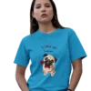 cute pug dog love graphic tee design