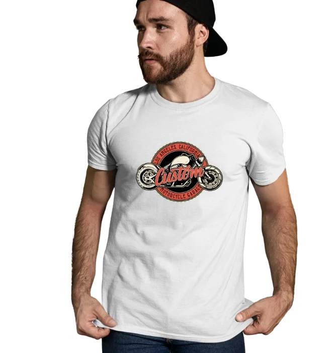 custom motorcycle t-shirt vintage biker garage design