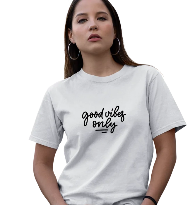 good vibes t-shirt minimal good vibes only quote design