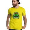 green cannabis leaf street graphic tee