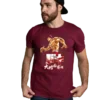 Baki demon back anime fighting t-shirt Bordeaux color mockup