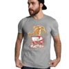 Baki demon back anime fighting t-shirt Grey color mockup