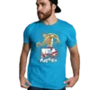 Baki demon back anime fighting t-shirt Turquoise color mockup