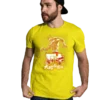 Baki demon back anime fighting t-shirt Yellow color mockup